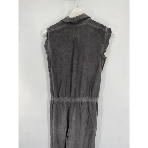 Soft Surroundings Size XS Camilla Gray Jumpsuit Rayon WAIST TIE - Picture 5 of 6